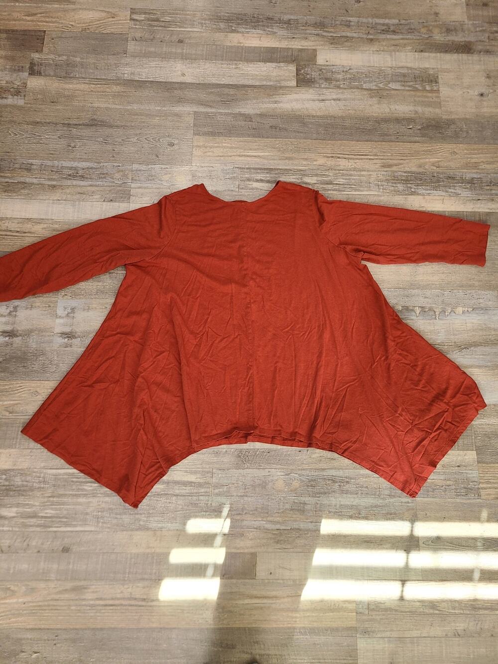 Roamans 3x (30-32) womens rust 3/4 sleeve top